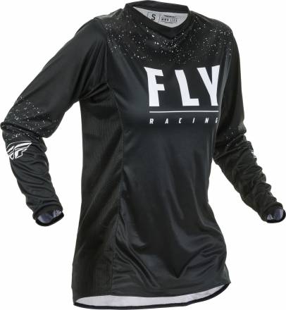 Футболка для мотокросса женская FLY RACING WOMEN&#039;S LITE черная/белая (2020) L