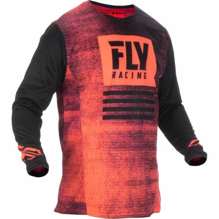 Футболка для мотокросса FLY RACING KINETIC NOIZ красная/черная (2019)  XL