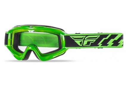 Очки для мотокросса FLY RACING FOCUS (2018) зеленые, прозрачные