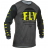 Футболка для мотокросса FLY RACING KINETIC K220 чёрная/серая/Hi-Vis жёлтая (2020)  L