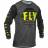 Футболка для мотокросса FLY RACING KINETIC K220 чёрная/серая/Hi-Vis жёлтая (2020)  L