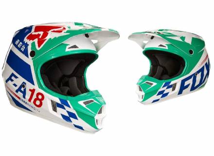 Мотошлем Fox V1 Sayak Helmet Green L 59-60cm (19534-004-L)