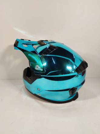 Шлем кроссовый Nenki бирюзовый, глянцевый L