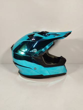 Шлем кроссовый Nenki бирюзовый, глянцевый L
