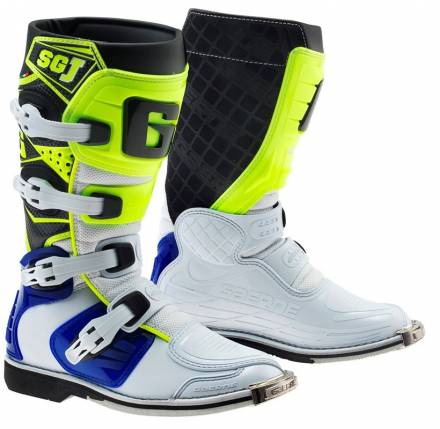 Мотоботы GAERNE SG-J белые/синие/HI-Vis желтые 41