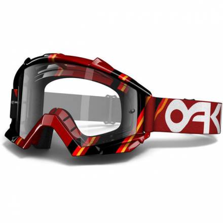 Очки для мотокросса OAKLEY L-Frame Victory Stripes красные / прозрачная (57-694)