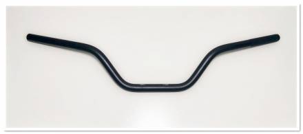 Руль 22 алюминиевый без подушки средний черный толстостенный