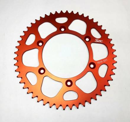 Звезда ведомая алюминиевая для мотоцикла Hasky 52Т оранжевая SZC