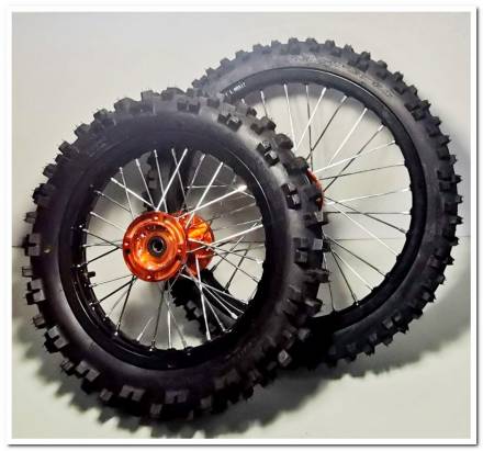 Комплект колес 17/14 фрез ступ, алюм. Обод, kenda оранжевые