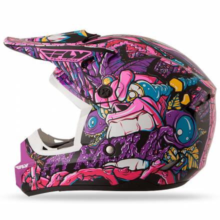 Шлем детский (кроссовый)  KINETIC JUNGLE фиолетовый   YM