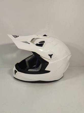 Мотошлем FS-610 Fiber SOLID (Glossy White, L)