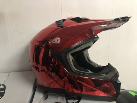 Шлем кроссовый Nenki красный, глянцевый L