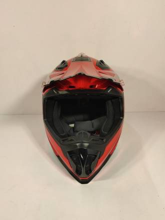 Шлем кроссовый Nenki красный, глянцевый L