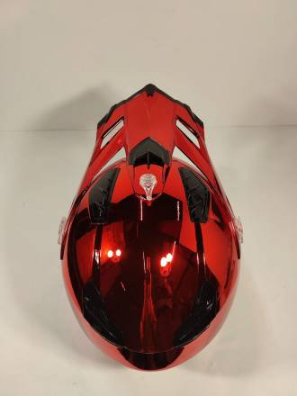 Шлем кроссовый Nenki красный, глянцевый L