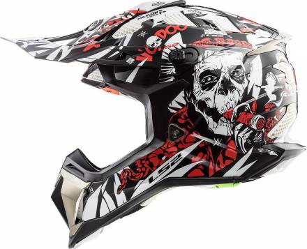 Шлем MX470 SUBVERTER VOODOO (черно-бело-красный, XXL)