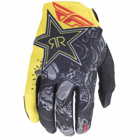 Перчатки FLY RACING LITE ROCKSTAR желтые/черные (2018) 13