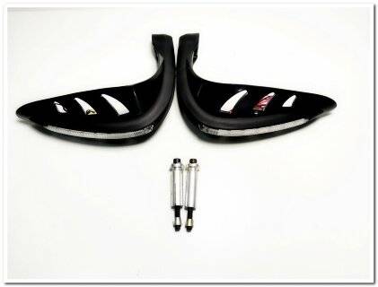 Защита рук с поворотниками черная