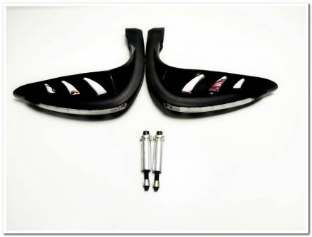 Защита рук с поворотниками черная