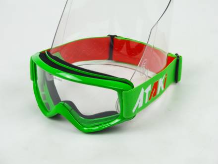 Очки для мотокросса ATAKI HB-319 зеленые глянцевые