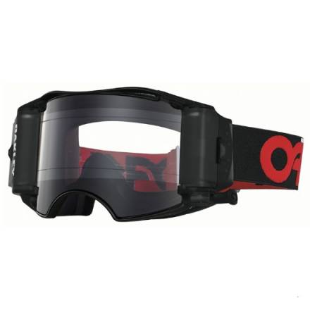Очки для мотокросса OAKLEY Airbrake (Roll-Off) Factory B1-B красные-черные / прозрачная  (OO7046-18)