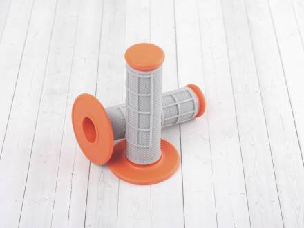 Грипсы SM-PARTS MX двухкомпонентные оранжевые/серые