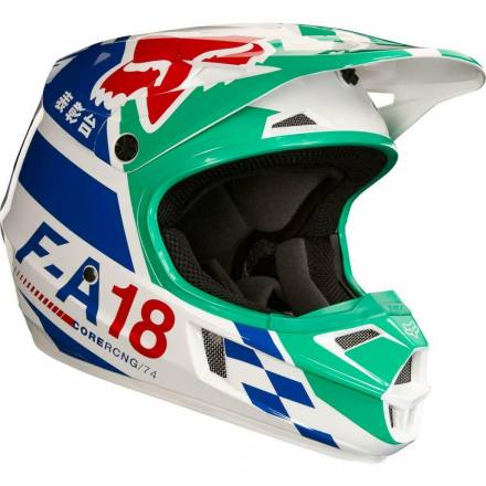 Мотошлем подростковый Fox V1 Sayak Youth Helmet Green M 48.9-50.2cm (20292-004-M)