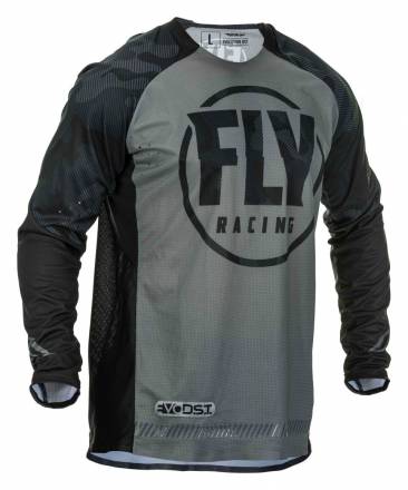 Футболка для мотокросса FLY RACING EVOLUTION DST черная/серая (2020)  M