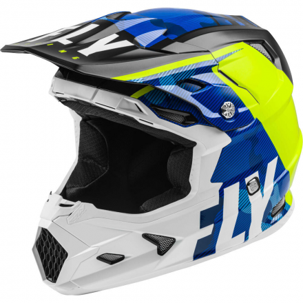 Шлем (кроссовый) FLY RACING TOXIN MIPS TRANSFER синий/Hi-Vis желтый/белый (2020) L