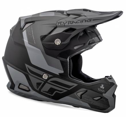 Шлем (кроссовый) FLY RACING TOXIN ORIGINAL черный/серый матовый (2018)    S