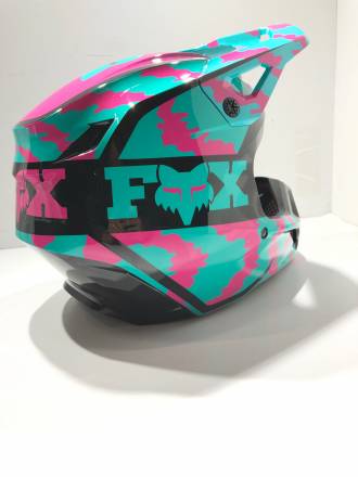 Мотошлем Fox V1 Nuklr Helmet (Teal, M, 2023)