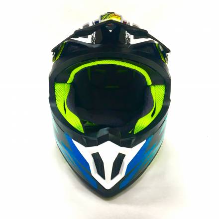 Мотошлем FS-610 Fiber WYLS (Glossy black green, S)