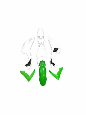 Комплект пластика CRF110 бело-зеленый