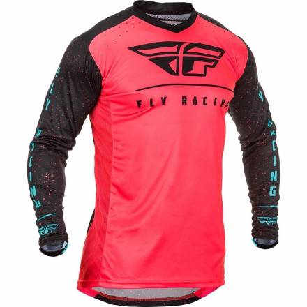 Футболка для мотокросса FLY RACING LITE HYDROGEN розовая/черная/синяя (2020) XL