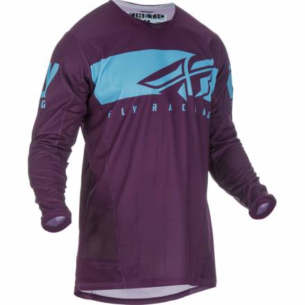 Футболка для мотокросса FLY RACING KINETIC SHIELD фиолетовая/синяя (2019)   M