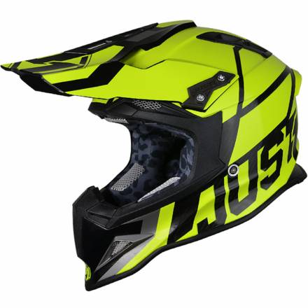 Шлем (кроссовый) JUST1 J12 Pro Racer Hi-Vis желтый/серый глянцевый (2020)   S
