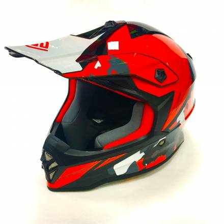 Мотошлем детский XXDD FS - 608 (Glossy white red, L)