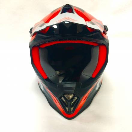 Мотошлем детский XXDD FS - 608 (Glossy white red, L)