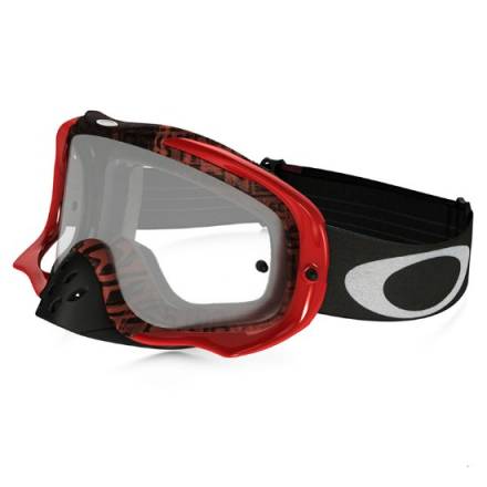 Очки для мотокросса OAKLEY Crowbar Distress красные-оранжевые / прозрачная (OO7025-40)