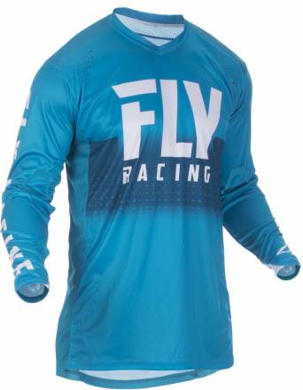 Футболка для мотокросса FLY RACING LITE HYDROGEN синяя/белая (2019)  L