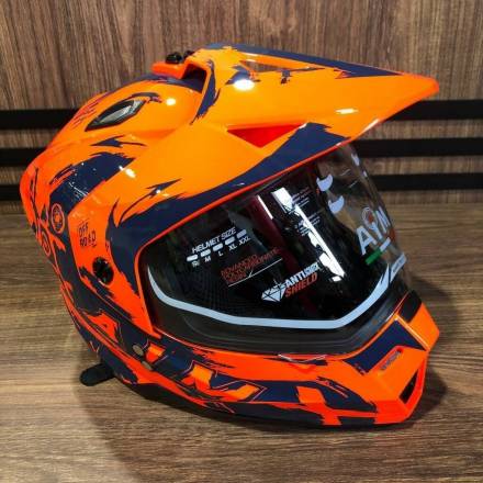 Шлем детский AiM JK802Y Orange/Blue, Y/M