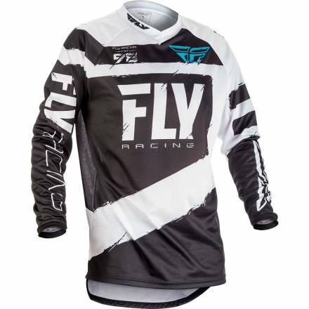 Футболка для мотокросса FLY RACING F-16 черная/белая (2018)  L