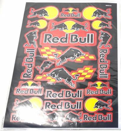 Набор наклеек RedBull красные