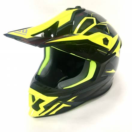 Мотошлем FS-609 PKQH (Glossy black yellow, L)