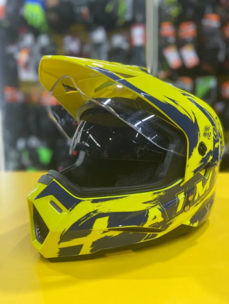 Шлем детский AiM JK802Y Yellow/Blue, Y/L