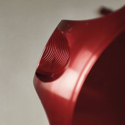 Крышка топливного бака+клапан, алюминиевая, красная