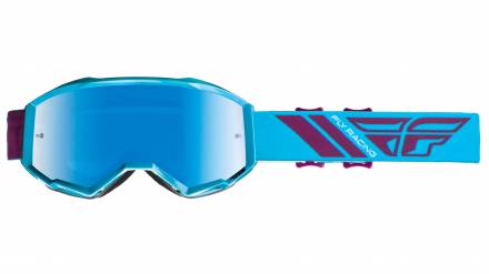 Очки для мотокросса FLY RACING ZONE (2019) голубые, синие-зеркальные