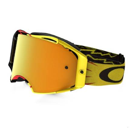 Очки для мотокросса OAKLEY Airbrake Hi Voltage красные-черные / желтая 24K Iridium  (OO7046-10)