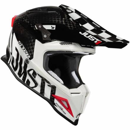 Шлем (кроссовый) JUST1 J12 Pro Racer белый/серый глянцевый (2020) L