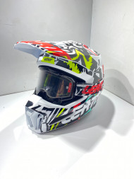 Мотошлем Leatt Moto 3.5 Helmet Kit (Zebra, XS, 2023)