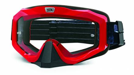 Очки мотокросс/снегоход (двойное стекло) ATAKI HB-811 красные глянцевые